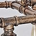 UNITARY Brand Vintage Metal Water Pipe Island Chandelier Max 320W with 8 Lights Copper Finish