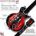 Big Kiss Red on Black Skin by WraptorSkinz TM fits Nintendo Wii Guitar Hero III (3) Les Paul Controller (GUITAR NOT INCLUDED)