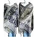 Jacquard Pashmina Paisley Shawl wrap-Black#DA
