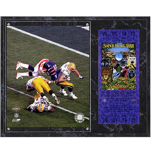 Mounted Memories Denver Broncos Super Bowl XXXII John Elway Plaque with Replica Ticket
