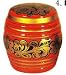 Russian HANDPAINTED KHOKHLOMA WOODEN Decorative Keg Barrel Cookie Jar 90x80mm * #x.2