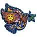 Artist Dan Morris World Flower Power Peace Dove Sign Iron On Hippie Patch