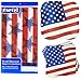 4th of July Party Pack with Paper Plates, Napkins and Plastic Table Cover Serves 14 Stars and Stripes Pa-07