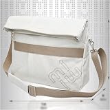 Active Style Cross Body Laptop Compartment Messenger Bag (White) to Protect the Asus Eee PC 904HD / 904HA Notebook 8.9-Inch Netbook
