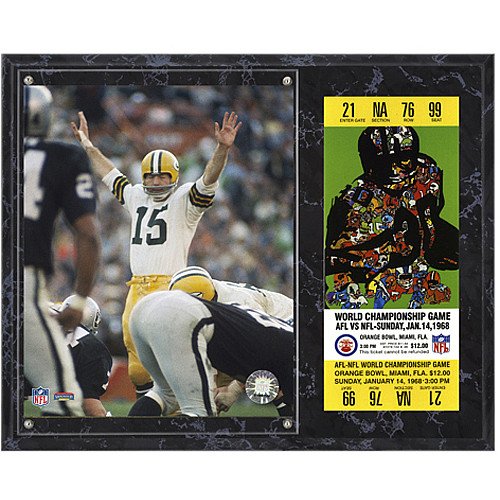 Mounted Memories Green Bay Packers Super Bowl II Bart Starr Plaque with Replica Ticket