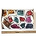 JIC Gem Colorful Assortment Set of 9-12 Piece Dyed Brazilian Crystal Amethyst DruzyStone Specimens (1.5-2.5 Lbs) for Collecting, Wire Wrapping, Wicca and Reiki Crystal Healing