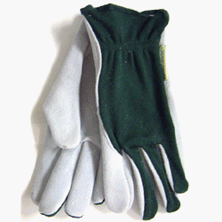 Garden Gloves w/ leather palm and forefinger