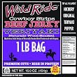 Wild Ride Beef Jerky Cowboy Strips, Teriyaki, 16-Ounce Bag