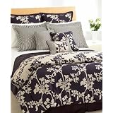 10 Pieces Dark Navy Canyon Crest Silver Oak King Comforter Set Bed in a Bag King Size... by LinensBargains