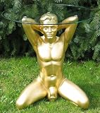 Beistelltisch "GOLDENER – MANN" handbemalt Versandkosten incl.