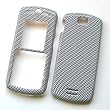 Motorola SLVR L7c Snap On Protector Hard Case Image Cover Carbon Fiber