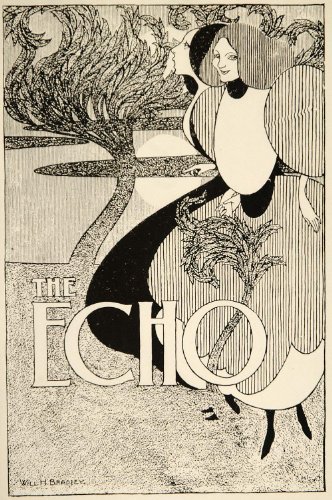1913 The Echo Will H. Bradley Mini Poster Art Nouveau - Original Mini Poster