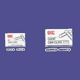 Gem Clips, Giant Premium, Non-Skid, .050 Gauge, Silver (OIC99919)