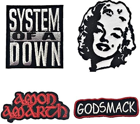 Set 4 Pcs For Less Music Rock Band Fan Iron on Embroidered Patches 12