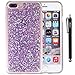 iPhone 8 Plus Case, iPhone 7 Plus Case, iYCK Bling Glitter Sparkle [Gold Foil Embedded] Flexible Soft Rubber Gel TPU Protective Shell Bumper Case Cover for iPhone 7 Plus/iPhone 8 Plus 5.5inch - Purple
