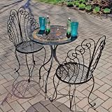 Capri Bistro Chair and Ancient Mosaic Bistro Table Set