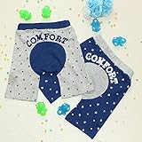 えくぼちゃん(ekubochan) ベビー春夏モンキーパンツ (杢グレー・ネイビー) 95cm 杢グレー