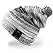 Mydeal Winter Fashion Bluetooth Beanie Hat Pom Pom Knit Music Cap with Removal Speakers & Mic Hands Free Wireless Headphones Headsets Earphone for Skiing Skating Hiking Running, Black