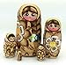 Russian nesting dolls Wood Burned 5 piece DOLL Set 4