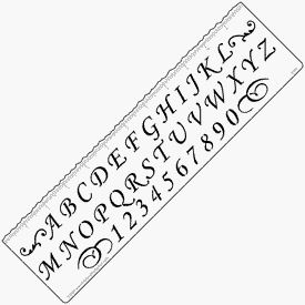 The Stencil Collection Script Ruler Alphabet 