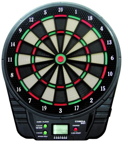 Elektronische Dartscheibe Cobra 501, 3 Loch Ausführung von Smartness 16 Spielen, 125 Varianten