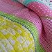 Brandream Full Queen Size Pink Polka Dot Stripe Floral Quilt Set Cotton