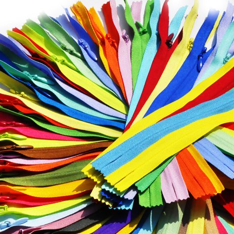 Unique Invisible Zipper Assortment of Colors YKK Conceal ~ Closed Bottom (Chose Your Own Size and Qty) (100 zippers, 23 inch) On Sale