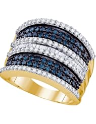 1.74ctw Blue Diamond Fashion Band 10K Yellow Gold