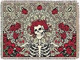 Grateful Dead Earth Tone Bertha Woven Tapestry/Throw 53" x 68"