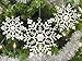 BANBERRY DESIGNS Snowflake Ornaments - Set of 42 White and Silver Snow Flakes