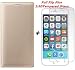 Delkart (combo Offer) Full Protection Flip Cover Plus 2.5D Curve Tempered Glass for Lenovo Vibe k5 Plus (gold) RS.219.00