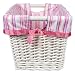 Striped Wicker Basket - Pink (Medium)
