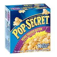 Pop Secret Snack Size Movie Theater Butter, Microwavable Popcorn, 10-Count, 17.5-Ounce Box (Pack of 3)