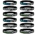 (12-pack) INSPIRATIONAL QUOTE WRISTBANDS - Believe, Dream, & Greatness - Wholesale Lot Accessories Bracelets in Bulk Unique Gift Items Bundle