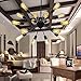 UNITARY Brand Vintage Metal Large Chandelier with 18 Lights Painted Finish