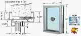 CRL 40 Wide Bullet Resistant Satin Anodized Exterior Window with Surround Sound, Speak Thru and Shelf with Deal Tray