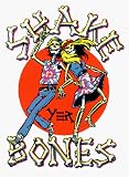 Shake Your Bones - Dancing Hippy Skeletons on Clear Background - Sticker / Decal