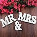 Meriton MR & MRS Wooden Letters Wedding Decoration/Present (White)