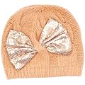 Alice Hannah Cable Beanie With Sequin Bow Women's Hat