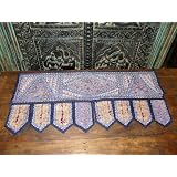 Sapphire Beads Sari Toran Wall Tapestry Topper Valance Free Shipp