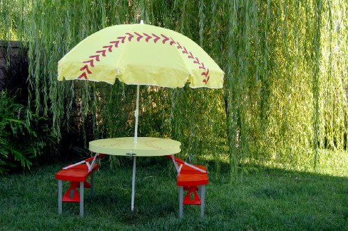 Girls Softball Table / Umbrella Folding Set - Good Gift Idea