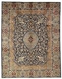 IMAGE OF 9'8 x 12'5 Navy Blue Persian Hand Knotted Kashmar Rug