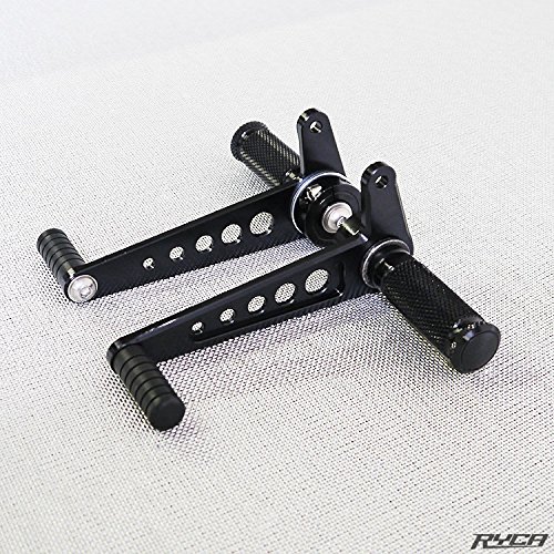 Ryca Motors Universal Aluminum Rearsets - Black
