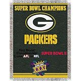 Green Bay Packers Super Bowl Commemorative Woven NFL Tapestry Throw by Northwest (48x60)