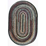 10' Round Braided Durable Black Stain Area Rug