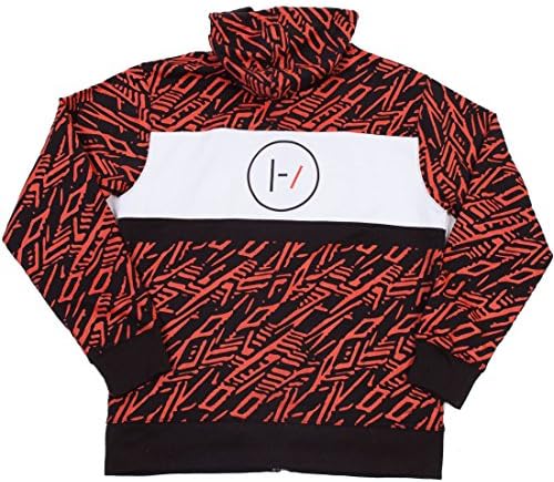 Modeboutique Men's Zig Zag Hoodie Twenty One Pilots Printed Track Suit (Large, Zig Zag)