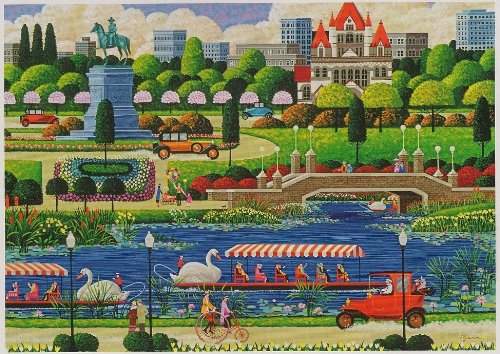 Hometown Collection "Swan Boats in Boston Park" 1000 Piece Puzzle