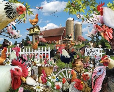 White Mountain Puzzles Spring Chickens