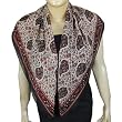 Head Scarf Crepe Silk Square Printed