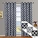 Royal Hotel Bedding Meridian Gray Grommet Blackout Window Curtain Panels, Pair/Set of 2 Panels, 52x84 inches Each